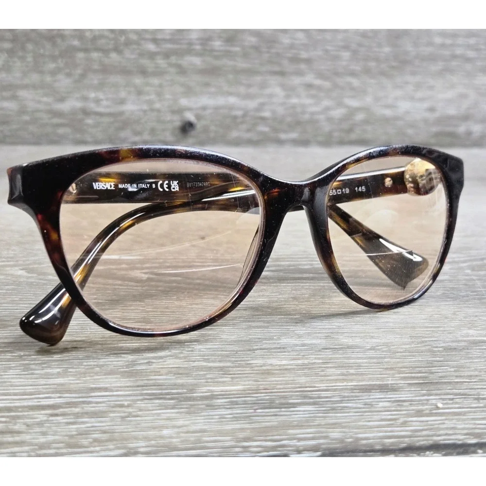 Versace VE 3330 Tortoiseshell Cat Eyewear Frame ONLY BV7336286 55-19 145 Italy
